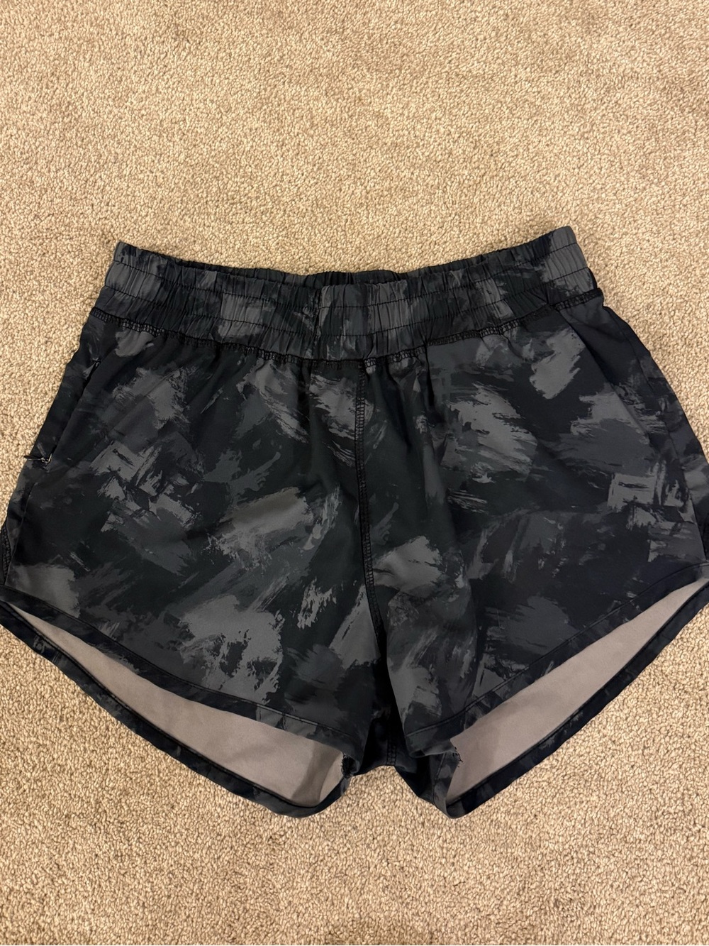 Women’s Black/Gray Active Running Shorts